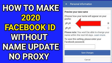 How to make 2020 name facebook id without proxy no name update | 2020 name fb id kese banaye