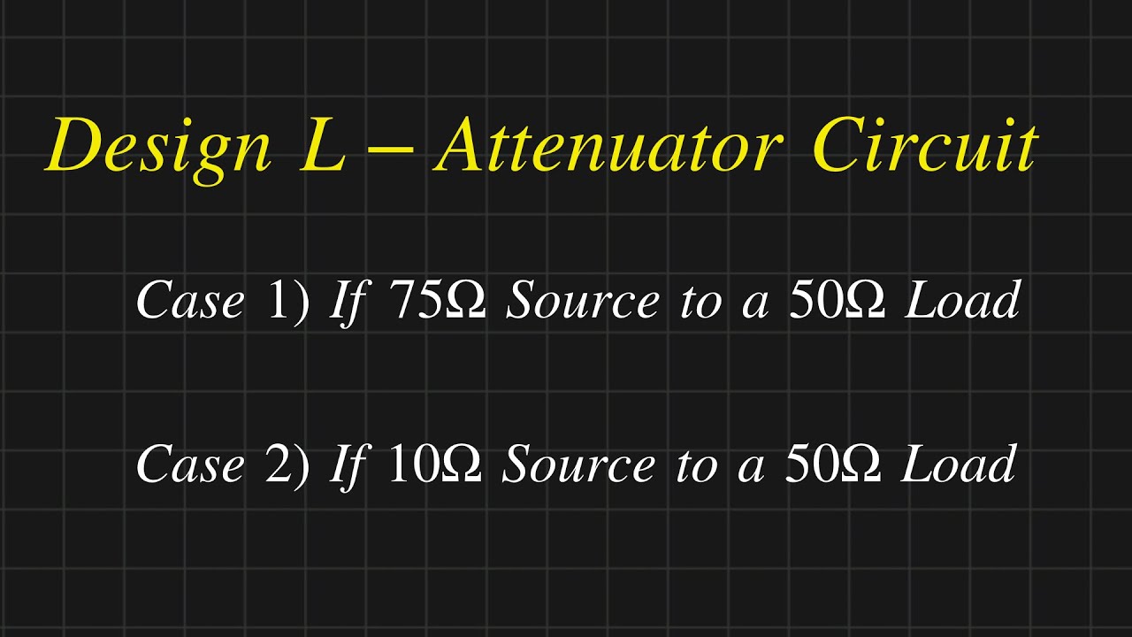 Define Attenuator How to Design L Attenuator Circuit with solved