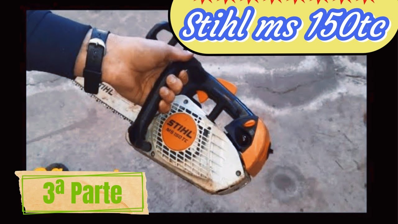 STIHL MS 150tc montaje completo de la motosierra(3°Parte) - YouTube