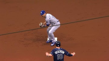 KC@TB: Royals turn inning-ending 1-4-3 double play