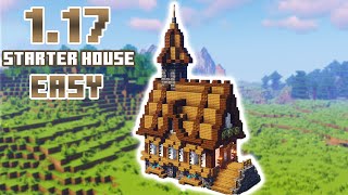 Minecraft 1 17 Starter House Tutorial Easy Youtube