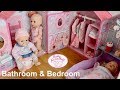 Baby Annabell Bathroom & Bedroom Set Up  and Pretend play Baby Dolls Shower Time & Bedtime