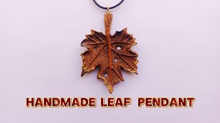 Handmade Wooden Maple Leaf Pendant | From Wood to Life #handmade #diy #jewelry 
