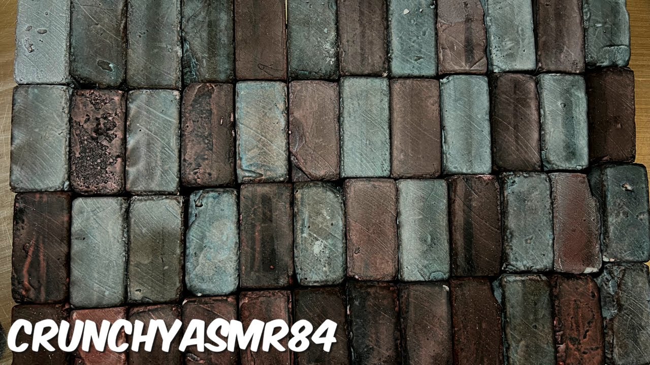 Black & Gray Soft & Dusty Dyed Blocks | 300K Celebration Crush | Oddly Satisfying | ASMR