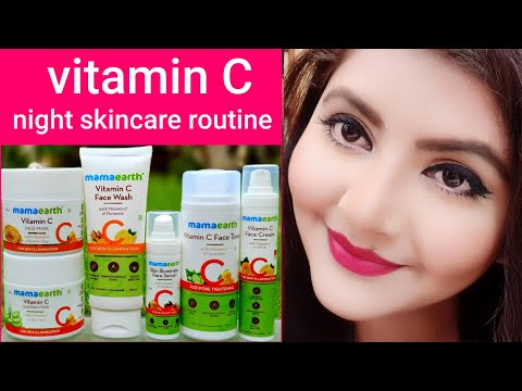 Night skincare routine with VITAMIN C products | #GottaCmyGlow | RARA | sleeping mask | illuminating