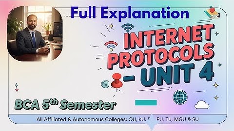 Internet Protocols UNIT 4 Quick Revision Short & Long Imp Questions 2025-26 BCA V 5th Sem OU
