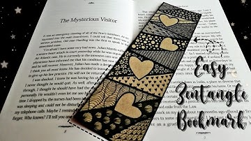 Zentangle Bookmark🔖DIY | Easy Step-by-step Tutorial | Zentangle for beginners #zentangle #bookmark