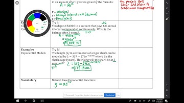 7.3 Use Functions Involving e