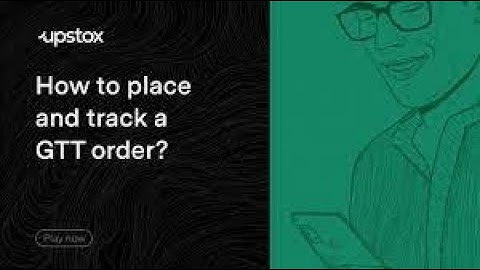 Upstox GTT Order in Tamil