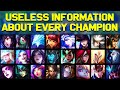 Useless Information About EVERY League of Legends Champion!