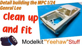Correcting & detailing up the MPC 1/24 General Lee Part 1, clean up and fit