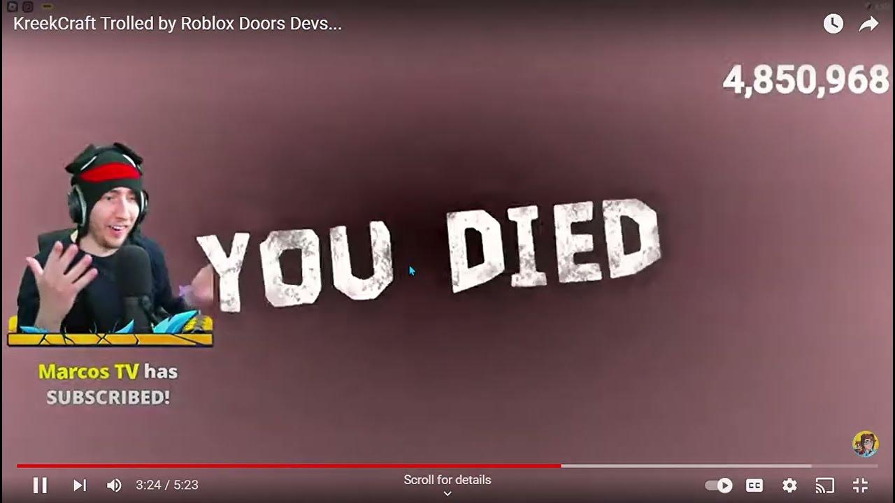 Kreekcraft finds A60 (Roblox Doors) YouTube