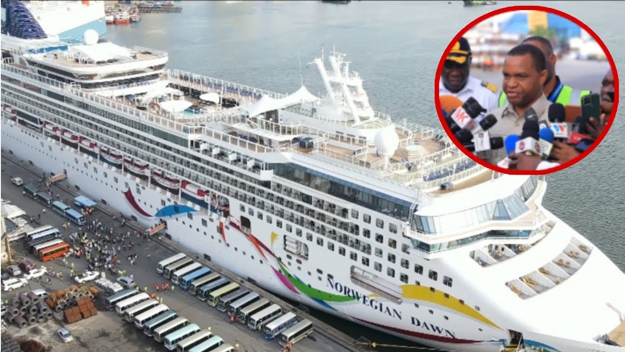 Meli kubwa ya abiria kwa mara ya kwanza yawasili leo Tanzania kwenye bandari ya Dsm.