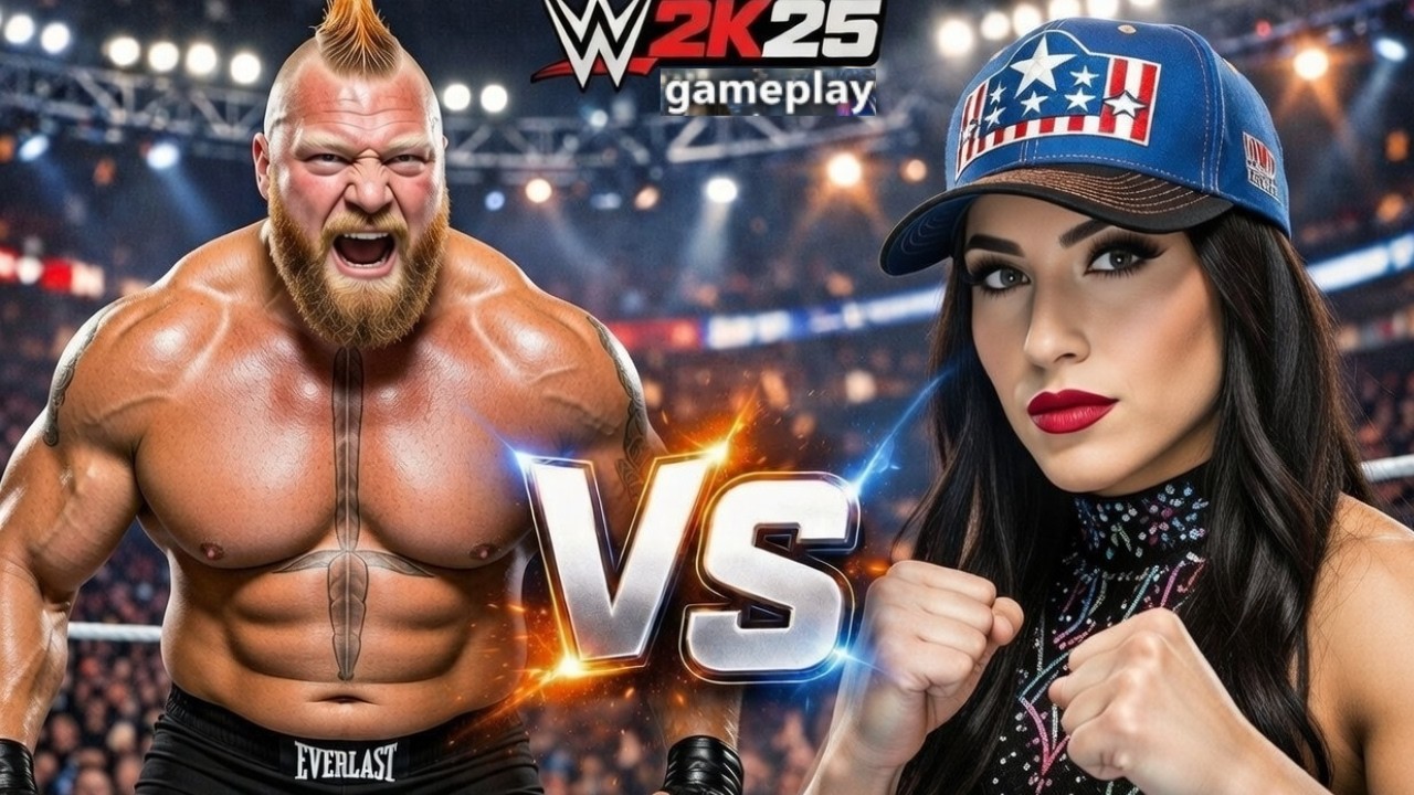 🔥 Брок Леснар против американской дивы Авы 🇺🇸😱 Эпический межгендерный матч Iron Man | Геймплей WW...