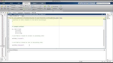 MATLAB Video 14: sort and sortrows function