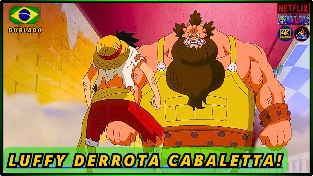 LUFFY DERROTA CABALETTA DUBLADO! OUTRO CABEÇA DE VERRUGA SENDO AMASSADO! WHOLE CAKE DUBLADO!