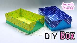 How to make a paper box, Origami Box, Rectangular Box DIY Wealth