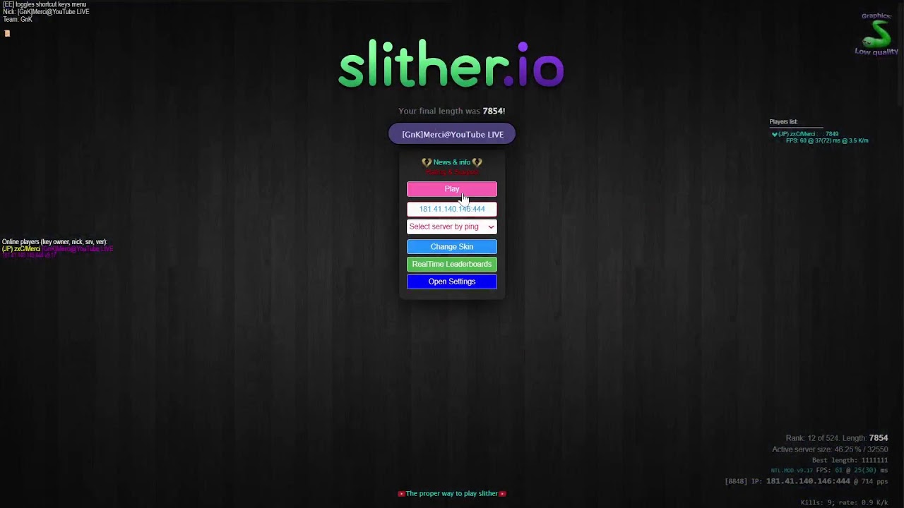 【slither.io】zxC/Merci