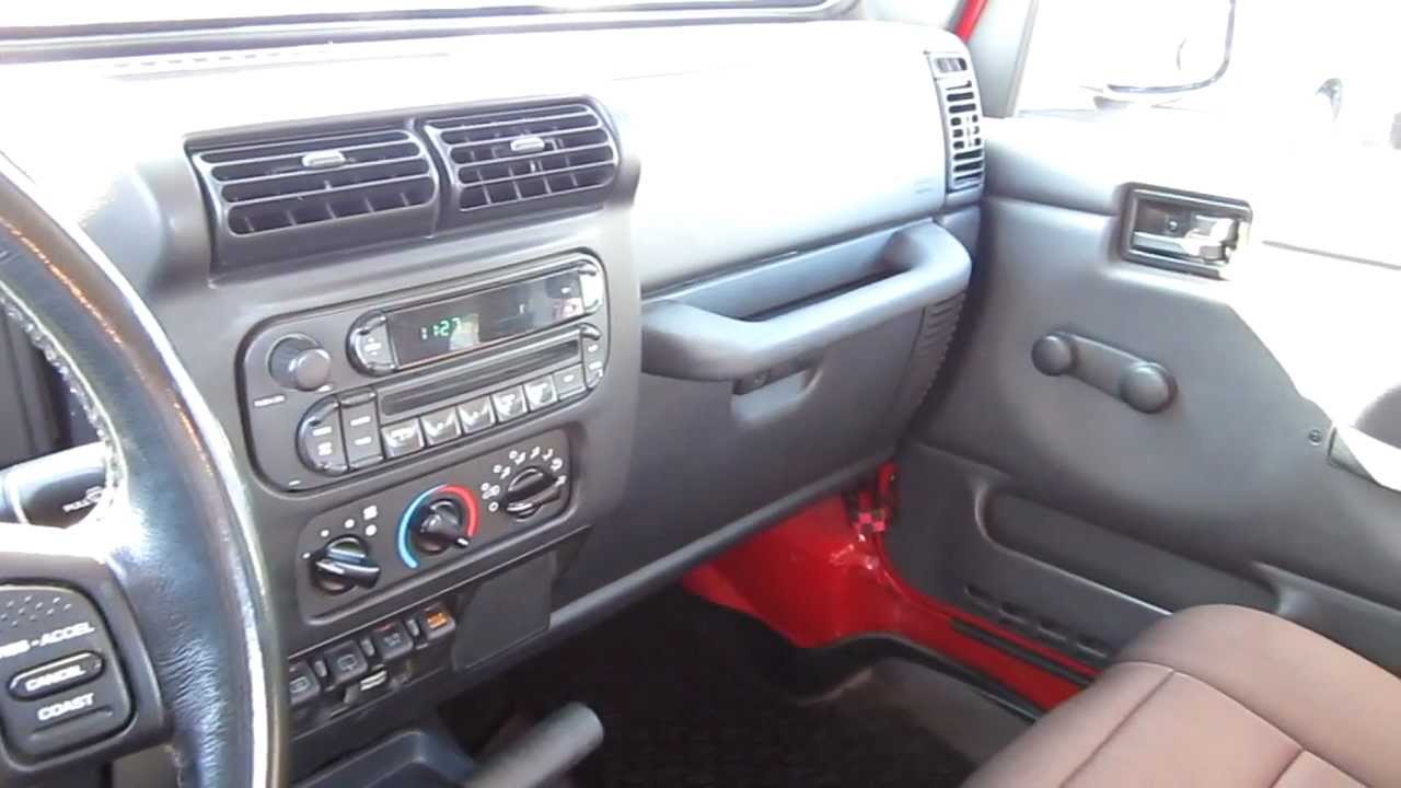 2005 Jeep Wrangler Rubicon Red Stock A3055b Interior