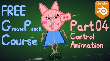 Free Blender Grease Pencil Rigging Course - Part 4 | Modifiers, Drivers, Expressions & Constraints