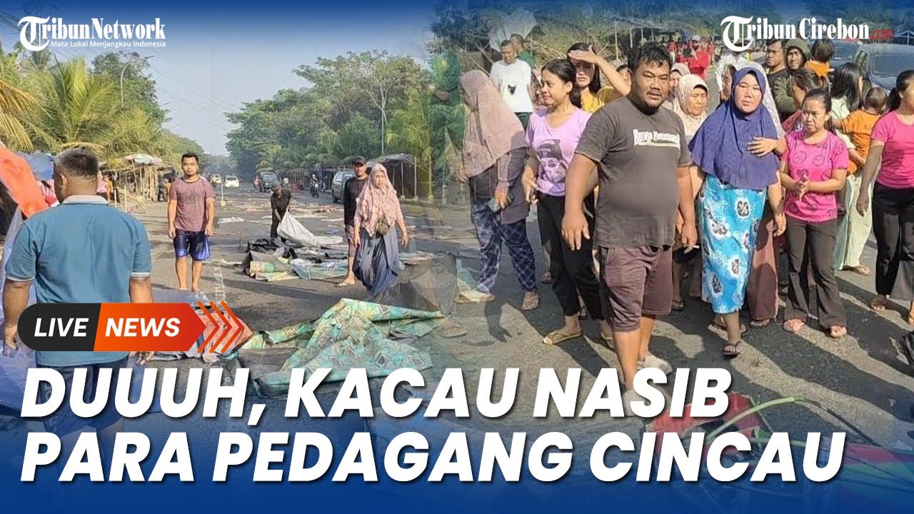 Para Pedagang Cincau Cianjur Ngamuk Lempar Tikar ke Tengah Jalan, Tak Terima Dipindahkan