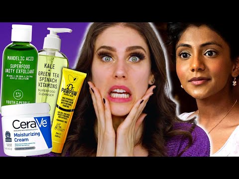 Bridgerton&rsquo;s Charithra Chandran&rsquo;s Nighttime Skincare - Esthe Reacts while her eyelash flies off