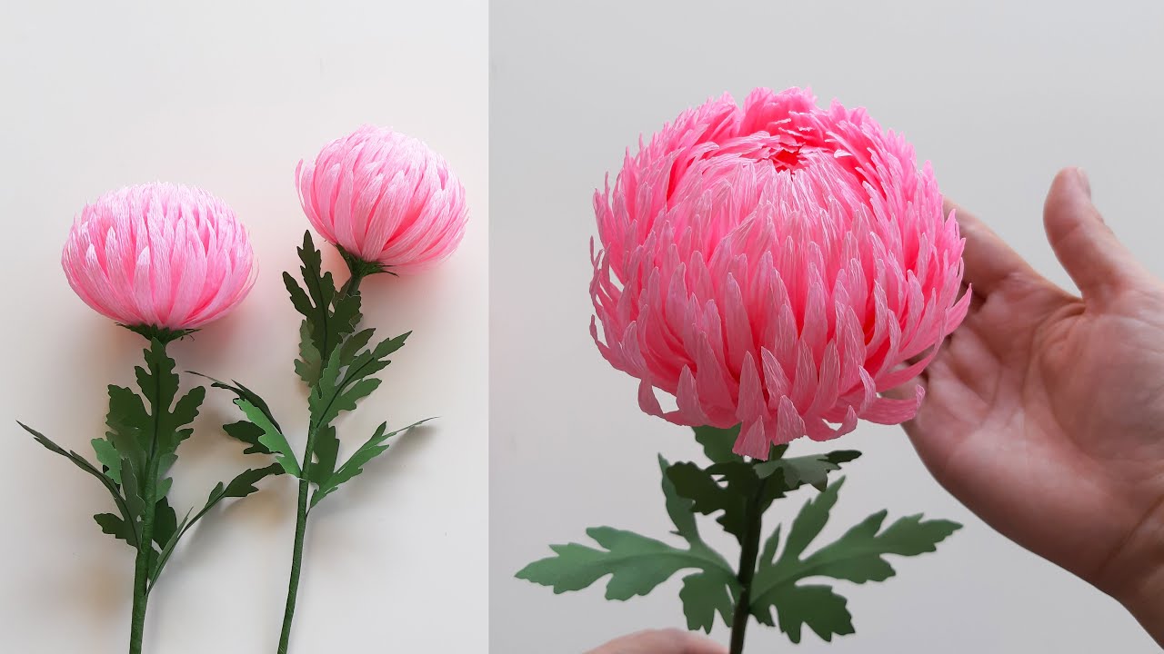 How To Make Peony Chrysanthemum Paper Flower / Paper Flower / Góc nhỏ
