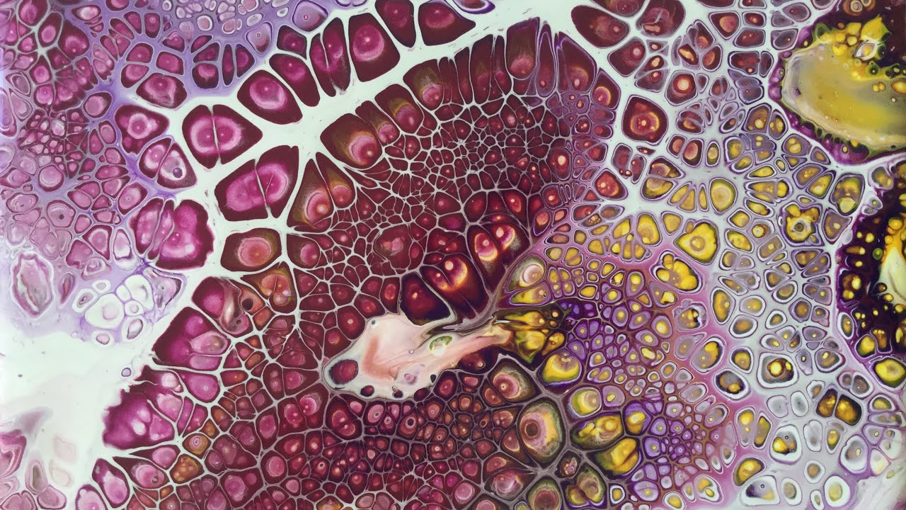 Acrylic pouring. ( 136 ) flip cup pour with so many different beautiful ...