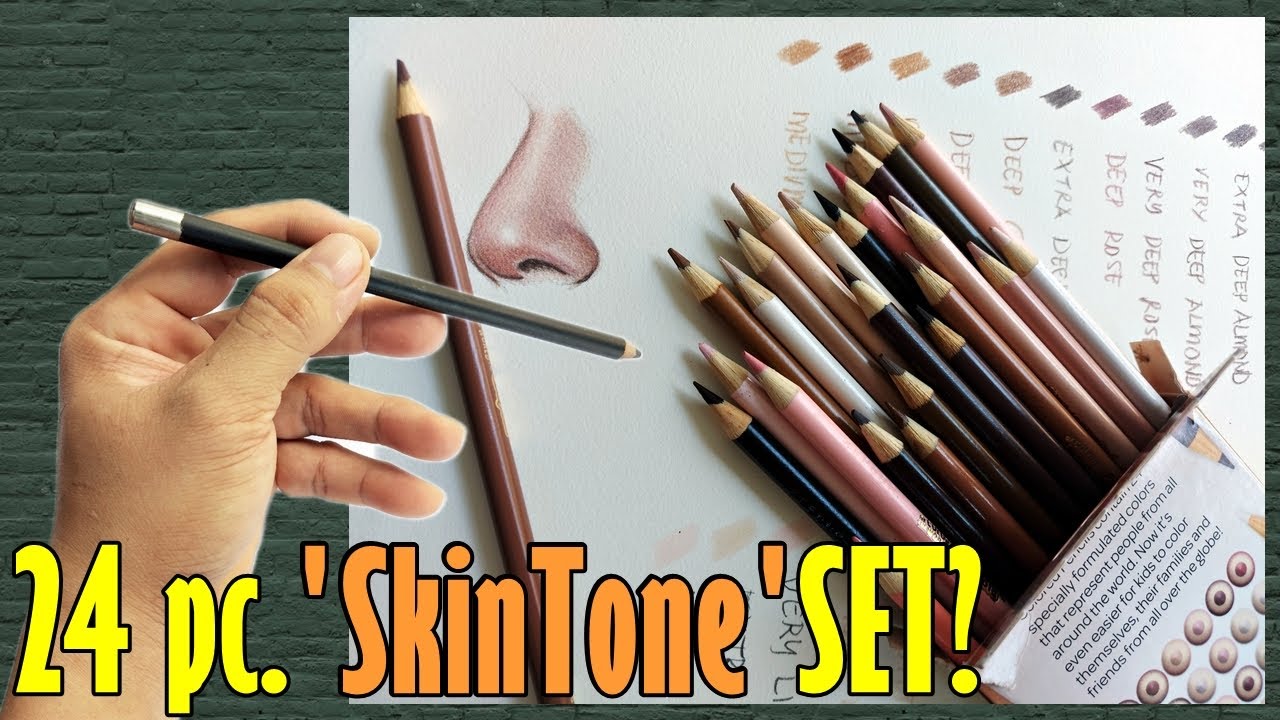 YUANCHENG Skin Tone Colored Pencils for Portraits and Skintone Artists 24  Col
