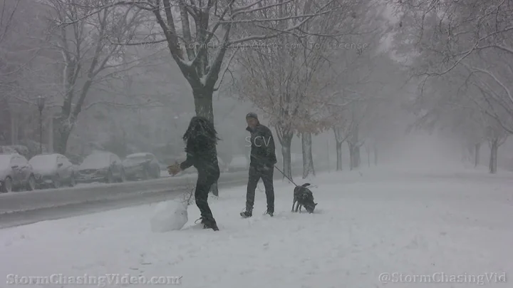 People Out In The Winter Storm, Richmond, VA - 1/3...