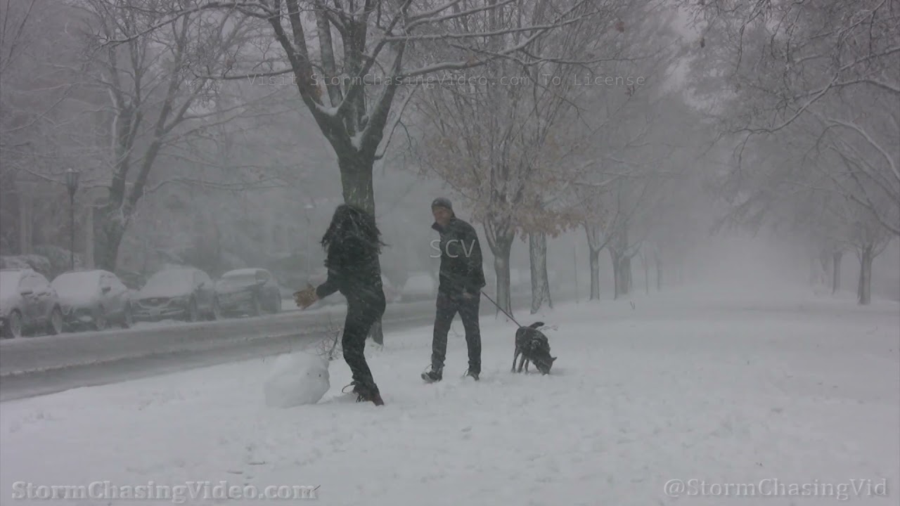People Out In The Winter Storm, Richmond, VA - 1/3/2022