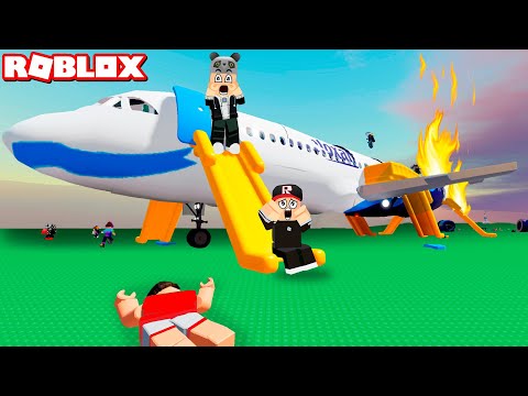 Uçak Düştü ve Acil İniş Yapmamız Lazım!! Hayatta Kal - Panda ile Roblox Emergency Landing