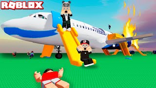 Uçak Düştü ve Acil İniş Yapmamız Lazım!! Hayatta Kal  Panda ile Roblox Emergency Landing
