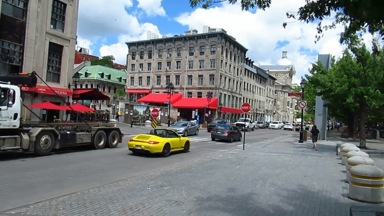 6 17 21 (NO NARRATION) WALKING AROUND BEAUTIFUL OLD MONTREAL IN QUEBEC CANADA