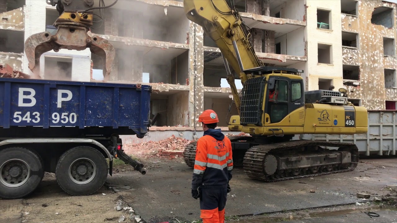 Liévin(62) Démolition des bâtiments Pampero et Sirocco