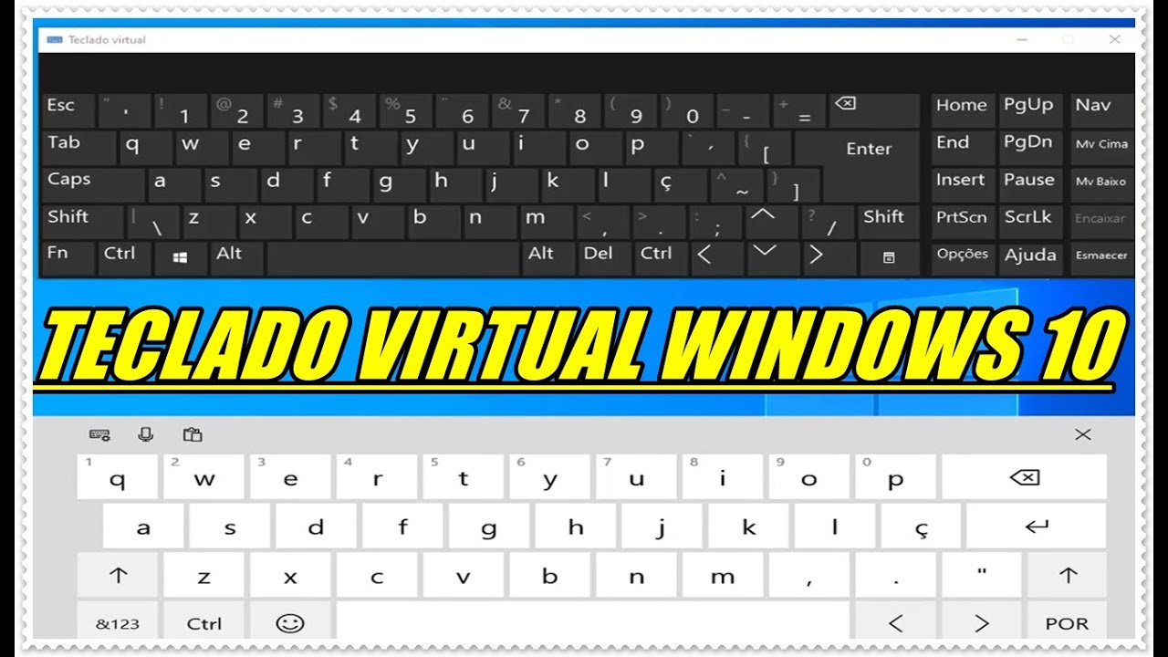 Como Encontrar E Abrir O Teclado Virtual No Sistema Windows 10 Youtube