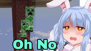 Pekora Rage At Persistent Chat And Double Teamed By Creeper | Minecraft [Hololive/Eng Sub]
