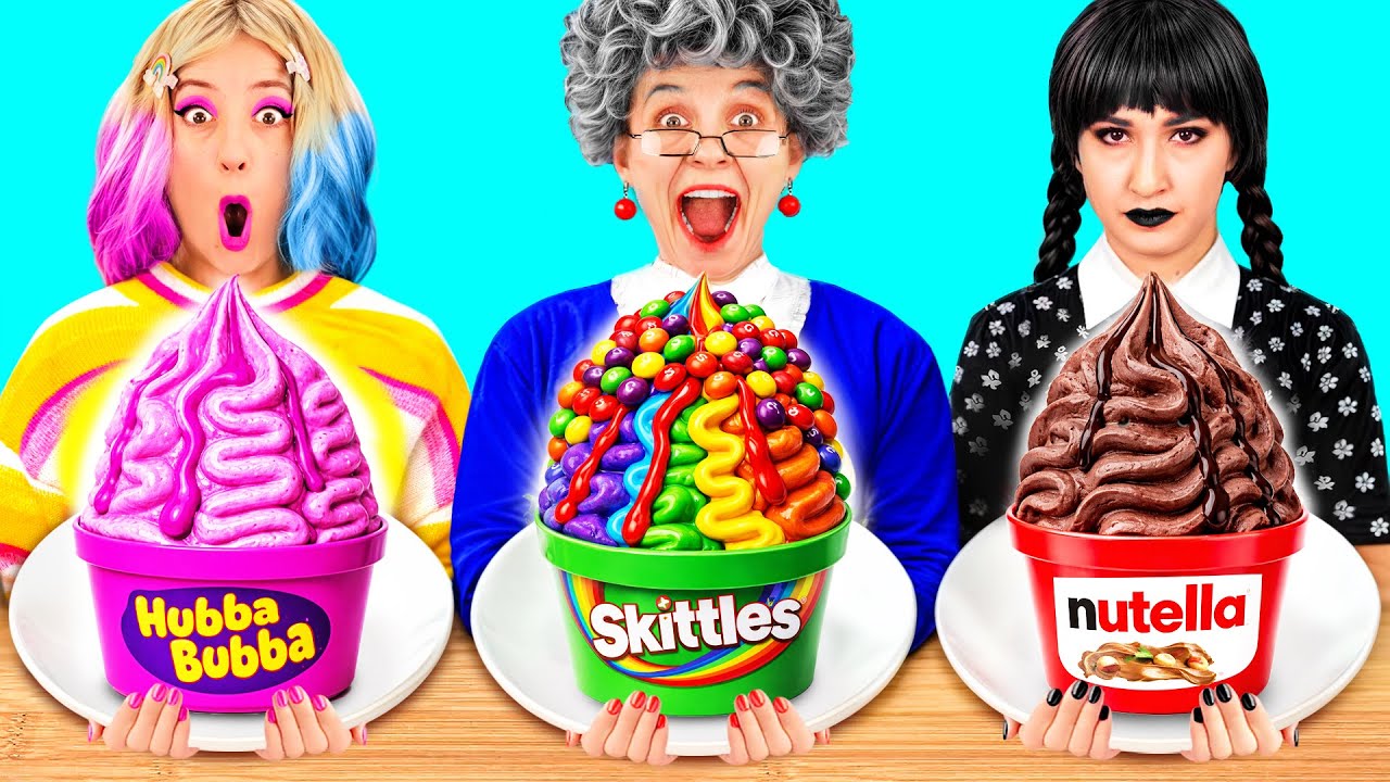 Wednesday vs Babička Kuchařská Výzva | Fantastické Potravinové Hacky KiKi Challenge