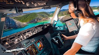 BOEING 737 Stunning LANDING IBIZA SPAIN Airport Runway 24  | Cockpit View | Life Of An Airline Pilot