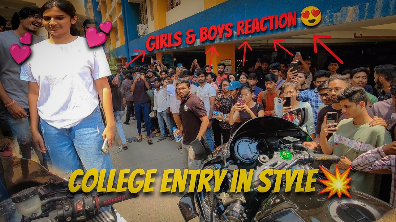 Ninja H2 Aur Zx6r ki  Aisi College Entry Kisine Sochi nai Hogi | Crazy Reactions 💕 | Wheeliesins