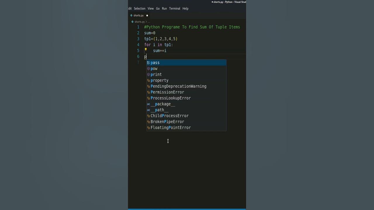 BEST Way to Find Sum of Tuple in Python - YouTube image.