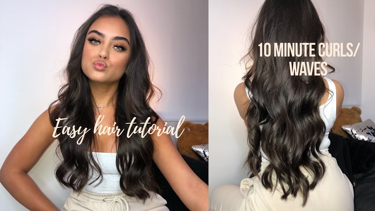 10 Minute Easy Curls/Waves - YouTube