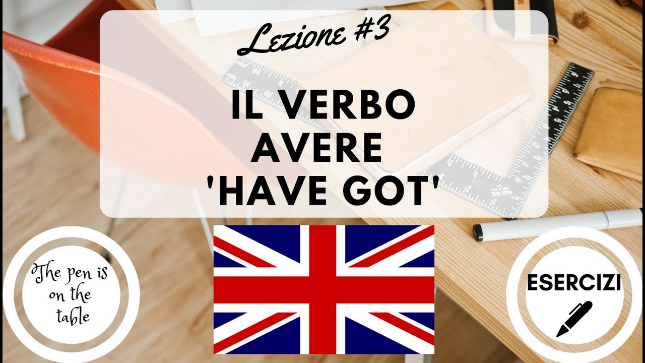 Lezioni Di Inglese Lezione 3 Il Verbo Avere Have Got Con Esercizi Youtube