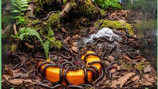 inside a bio-active home: Red Millipede Activity &amp; Substrate Exploration!