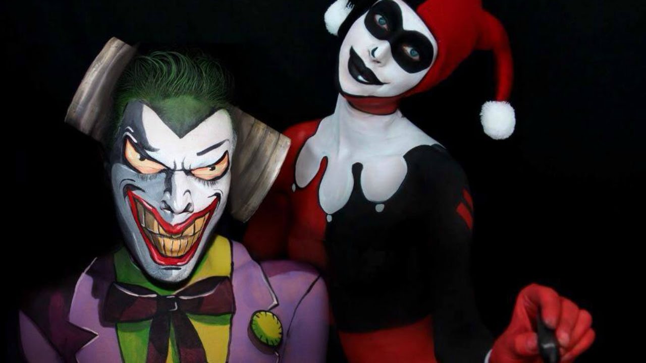 Harley Quinn Makeup Tutorial Body Paint Ft Melvin Lozada YouTube