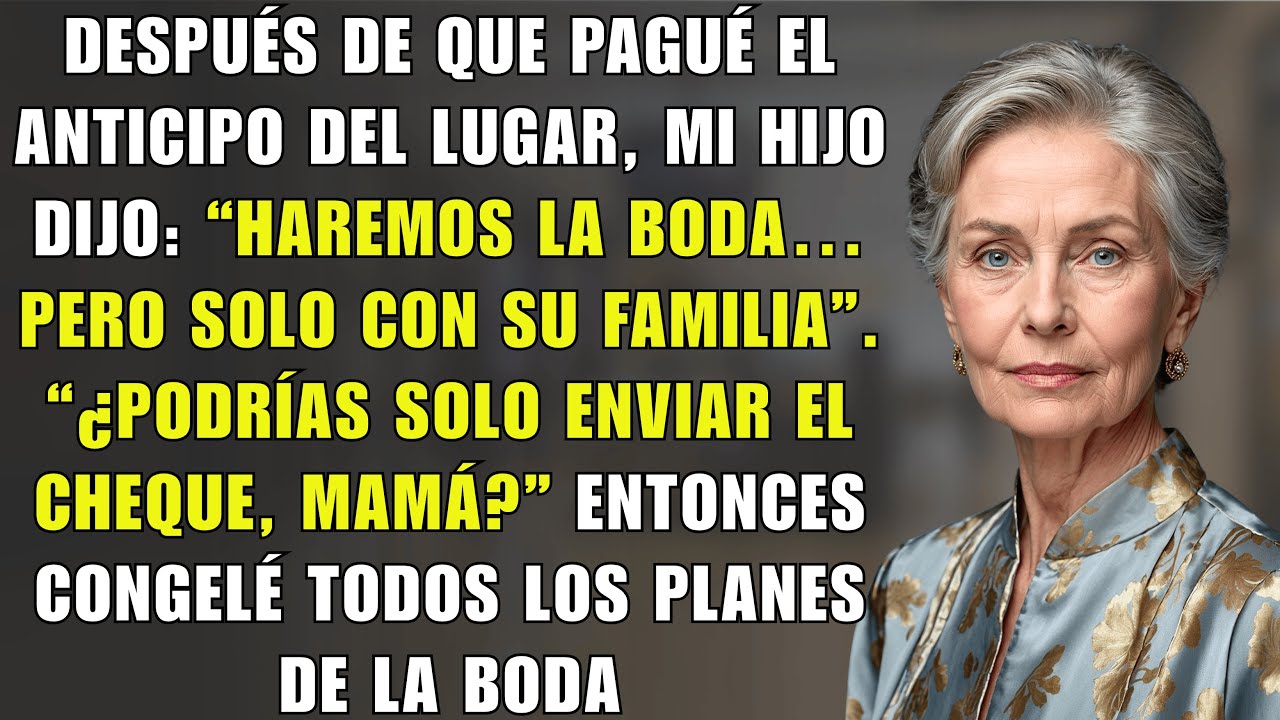 Mi hijo dijo: “Haremos la boda, pero solo con su familia”