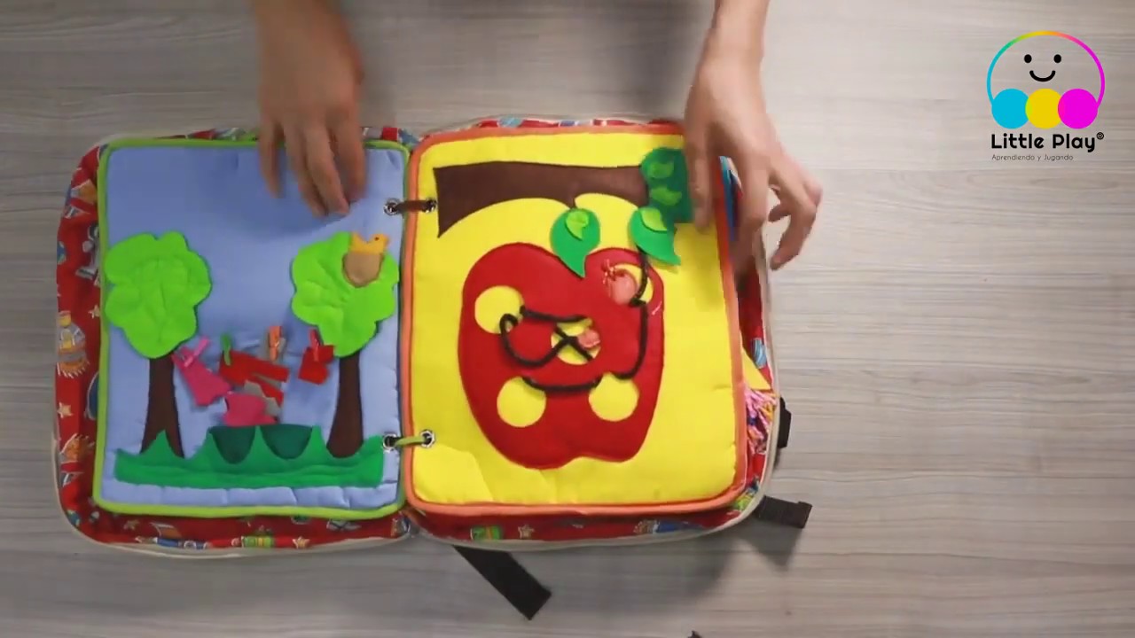 Libro de tela de motricidad fina/Quiet Book/Libro Tranquilo/Libro Sensorial