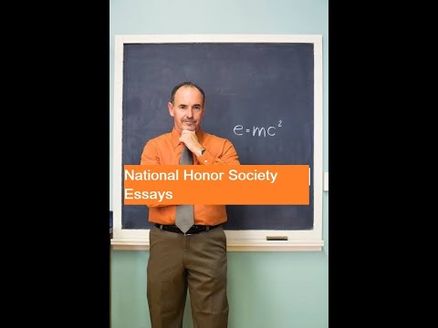 National honor society essays