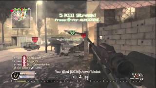 INSANE 5 Man Headshot Spree!! COD4 Quickscoping!
