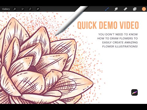 70 Flower Stamps for Procreate, a Brush Add-On by Riveros Illustration (Thumbnail 4 of 13)